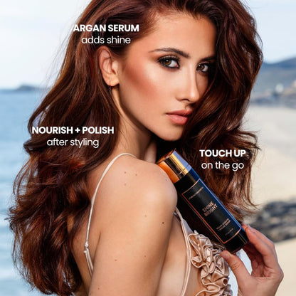 The Beachwaver Co. Shine Bright Serum - Full Size (1.7 Oz) | Award-Winning Shine Serum w/Vegan Keratin & Organic Argan Oil | Smoothing Formula for Silky, Frizz-Free Finish | Bali Beach Night