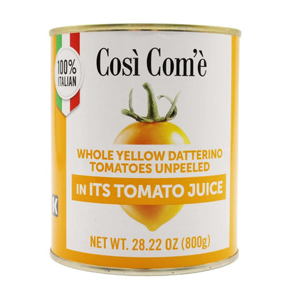 Yellow Cherry Tomatoes in Puree, Pomodorini, Daterini 28.22 oz (800g), 100% Italian, Cosi Come