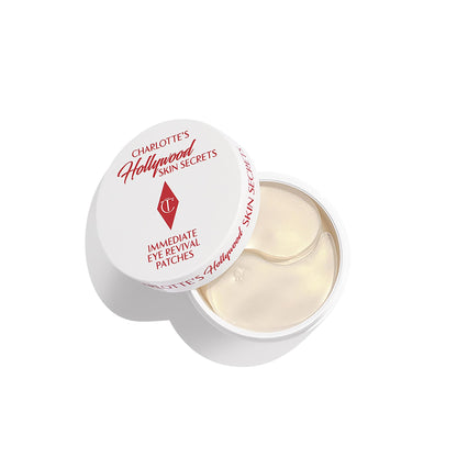 Charlotte Tilbury Hollywood Skin Secrets Under Eye Patches - Radiance-Boosting Lift Effect Eye Patches for Puffy Eyes & Dark Circles - Infused with Non-Slip & Non-Drip Cooling Hydrogel Cushion