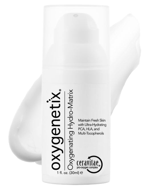 Oxygenetix Oxygenating Hydro-Matrix (1oz) | Lightweight Aloe-Based Face Moisturizer with Hyaluronic Acid for Sensitive, Dry, or Compromised Skin