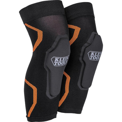 Klein Tools 60623 Knee Pad Compression Sleeve, Knee Support for Construction, Workers and Athletes, Black, M/L