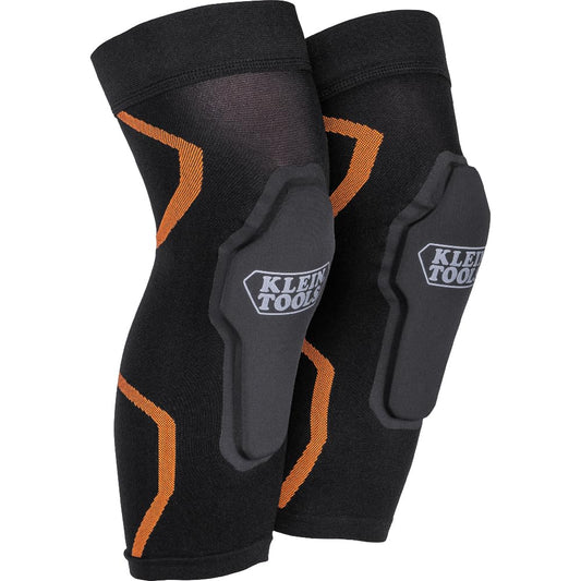 Klein Tools 60623 Knee Pad Compression Sleeve, Knee Support for Construction, Workers and Athletes, Black, M/L