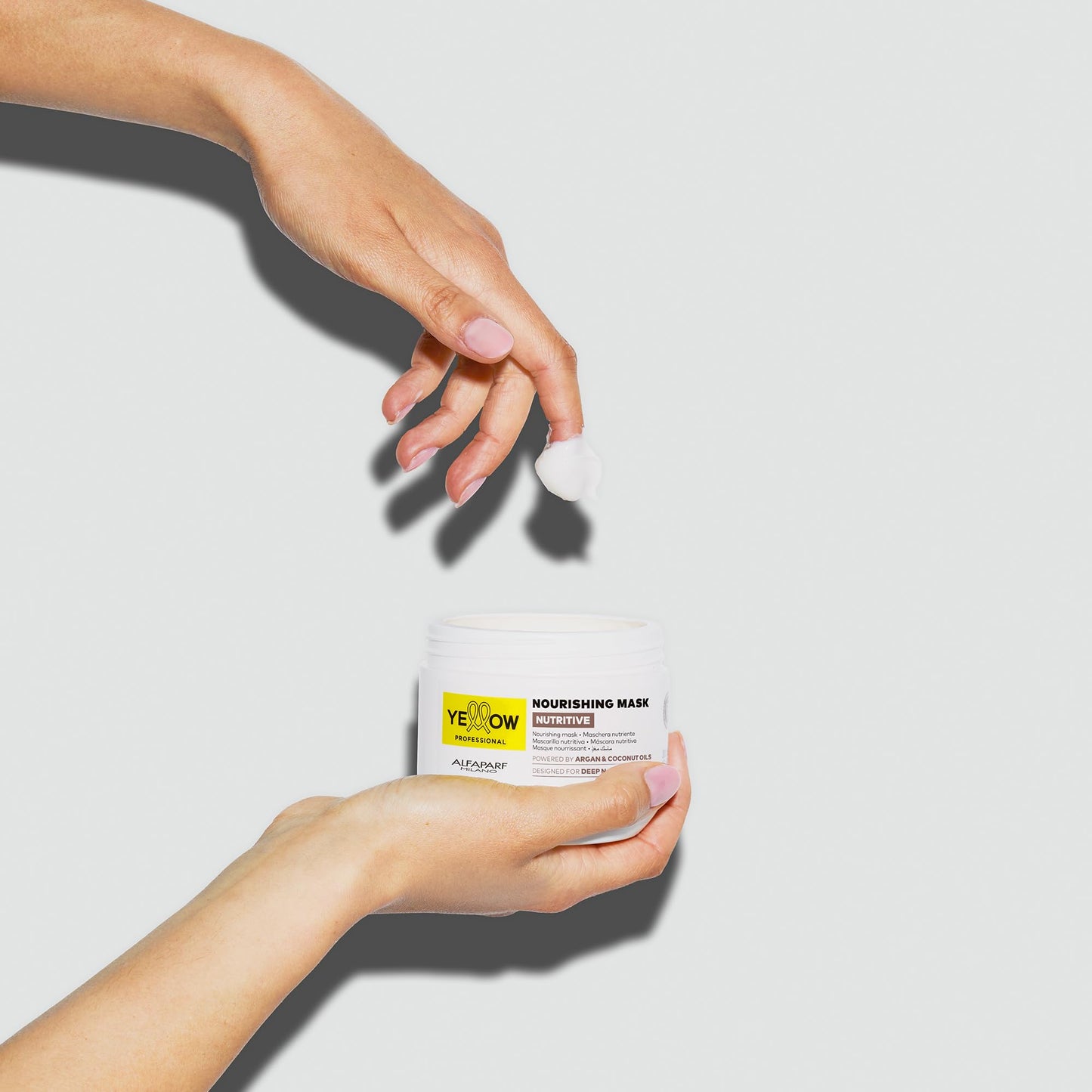 ALFAPARF MILANO Yellow Professional Nutritive Nourishing Mask for Dry Hair - Powered by Argan & Coconut Oils - Designed for Deep Nourishment