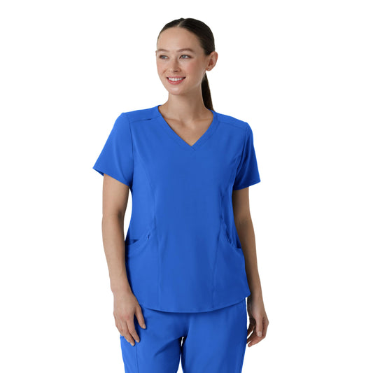 WonderWink womens Renew Women's V-neck Top Medical Scrubs, Royal, X-Small US