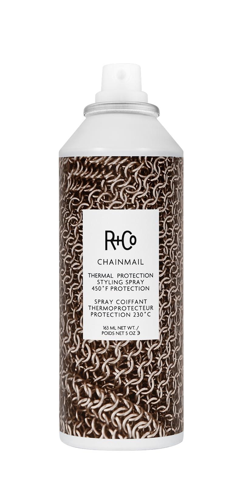 R+Co CHAINMAIL Thermal Protection Spray – Heat Protectant for Hair, Strengthens & Smooths, All Hair Types