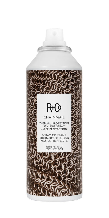 R+Co CHAINMAIL Thermal Protection Spray – Heat Protectant for Hair, Strengthens & Smooths, All Hair Types