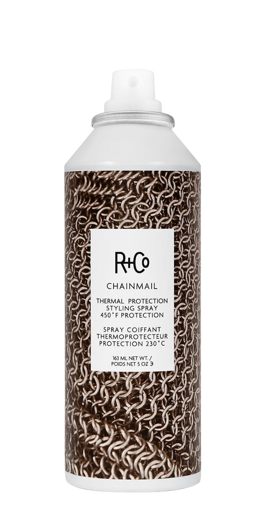 R+Co CHAINMAIL Thermal Protection Spray – Heat Protectant for Hair, Strengthens & Smooths, All Hair Types