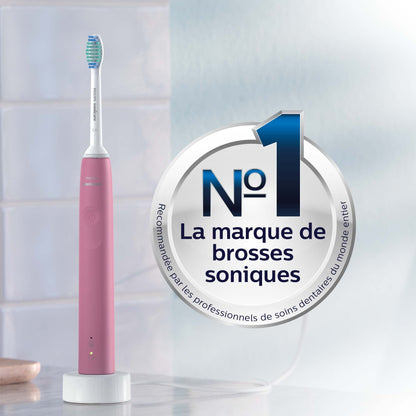 Philips Sonicare 3100 Power Toothbrush, Rechargeable Electric Toothbrush with Pressure Sensor, Deep Pink HX3681/06