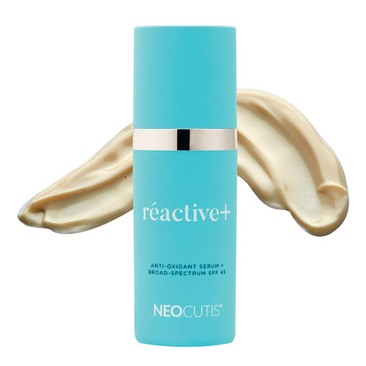 NEOCUTIS RéACTIVE+ Vitamin C & E Antioxidant Serum with Broad‑Spectrum SPF 45 – Protects & Revitalizes Skin – Reduces Fine Lines & Redness – 1 fl. oz.