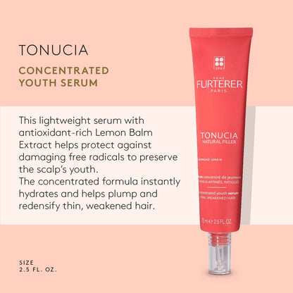 René Furterer TONUCIA Concentrated Youth Serum - For Thin, Weakened Hair Due to Aging - Collagen-Boosting Pro-Youth Ritual - 2.5 fl. oz.