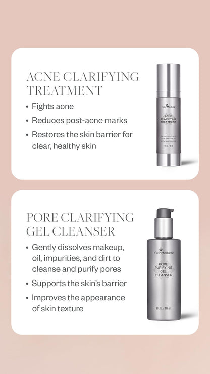 SkinMedica Acne Clarifying Treatment - Our Acne Treatment to Reduce Post-Acne Marks and Reinforce the Skin Barrier, 2 Fl Oz