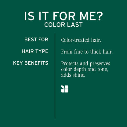 Biolage Color Last Shampoo - For Color-Treated Hair, Nourishes, Strengthens, Hydrates and Adds Shine, Soybean Oil & Stearic Acid, Paraben & Mineral Oil-Free, Vegan