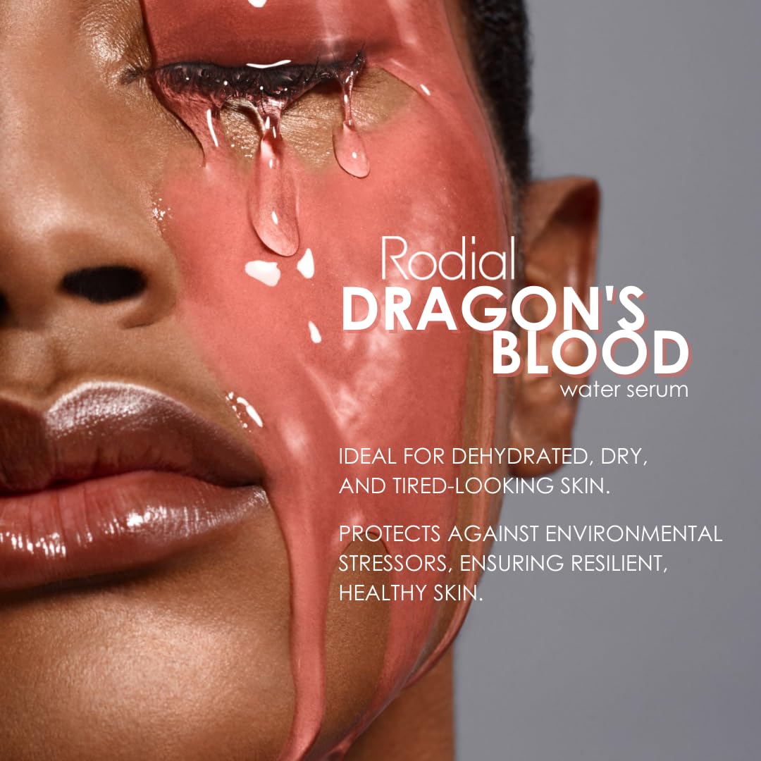 Rodial Dragon’s Blood Water Serum, Lightweight Hydrating & Plumping Face Serum with Hyaluronic Acid, Polyglutamic Acid & Ectoin, Barrier Support for All Skin Types, 1.01 fl oz
