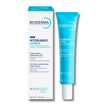 Bioderma Hydrabio Face Cream, Gel Cream Moisturizer, Provides Radiance, Lightweight Face Moisturizer for Normal to Combination Sensitive Skin, 1.33 Fl Oz (Pack of 1)