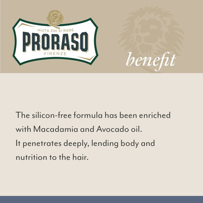 Proraso Beard Oil for Men, with Avocado, Macadamia Nut, Walnut and Sunflower Oils to Tame and Condition Beards
