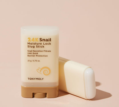 TONYMOLY 24K Snail Moisture Facial Stick 20g – Hydrating Multi Balm with Snail Mucin & 24K Gold for Glowing Skin, Anti-Aging Skincare, Moisture Barrier Protection, Korean Skincare