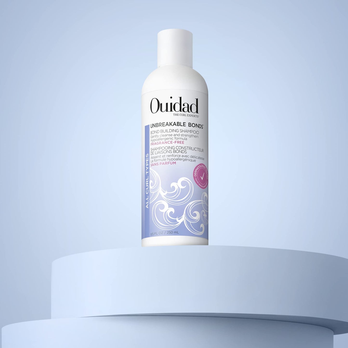 OUIDAD Unbreakable Bonds Bond Building Shampoo for Curly Hair - Fragrance Free - 8.5 oz