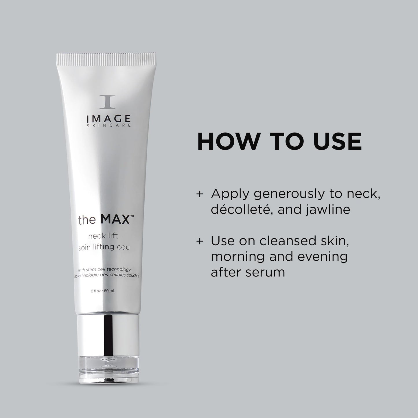 IMAGE Skincare, the MAX Neck Lift, Firming Cream to Uplift the Appearance of Sagging Skin, Improve Appearance of Fine Lines, 2 fl oz