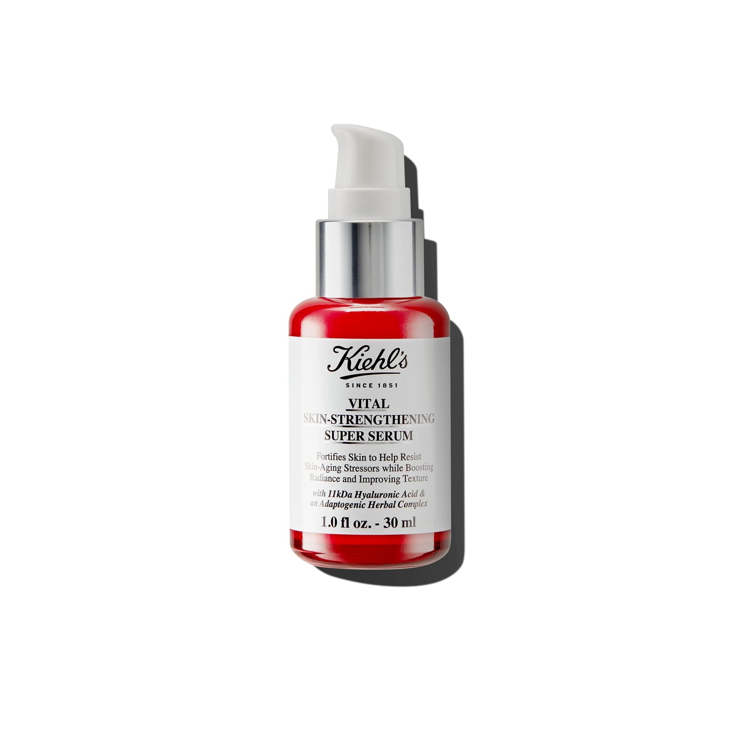 Kiehl's Vital Skin-Strengthening Hyaluronic Acid Super Serum, Boosts Radiance & Smooths Fine Lines, Improves & Renews Skin Texture, with Adaptogenic Herbal Complex, for All Skin Types
