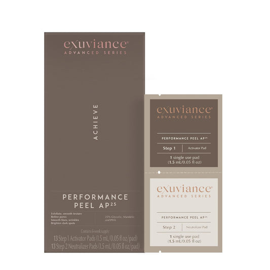 EXUVIANCE Performance Peel AP25, At-Home Chemical Peel with Glycolic Acid, Gently Refines Pores, Anti-Aging Peel, Treats Fine Lines, Wrinkles & Uneven Texture|Mandelic and Polyhydroxy Acids