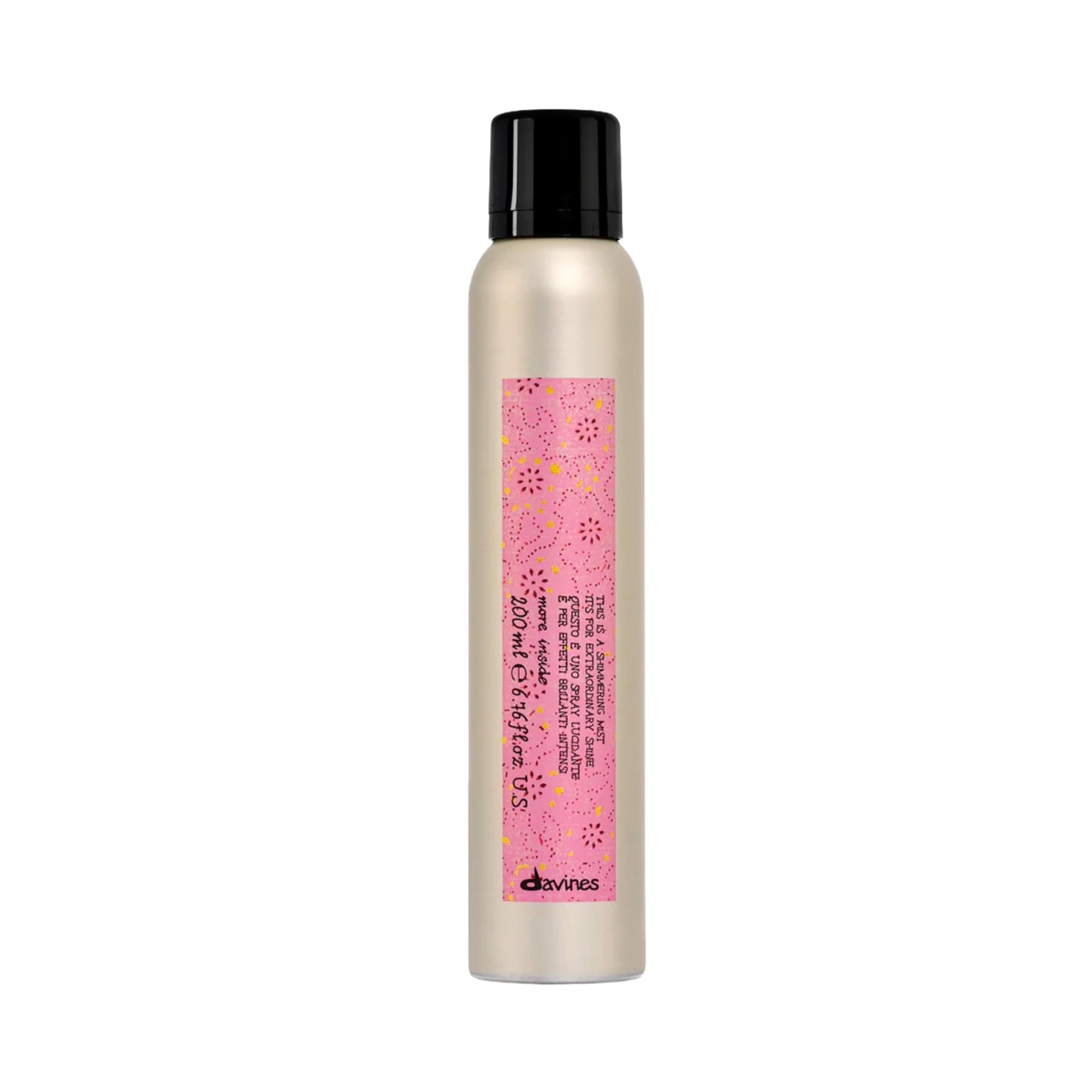 Davines This Is A Shimmering Mist, No Hold Shine & Gloss Spray - Adds Instant Shine & Velvety Feel - Anti-Frizz & Anti-Static Finish, 6.76 Fl Oz