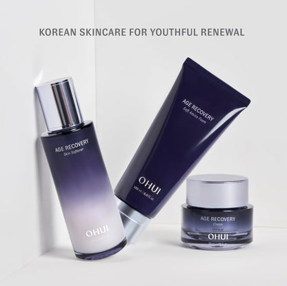 O HUI Age Recovery Skin Softener | Hydrates and Nourishes Skin | Prep Skin | Korean Skin Care | Milky Lotion Texture | Daily Toner Usage | Anti-Wrinkle Care | Non-Sticky | Peptide | Collagen Support