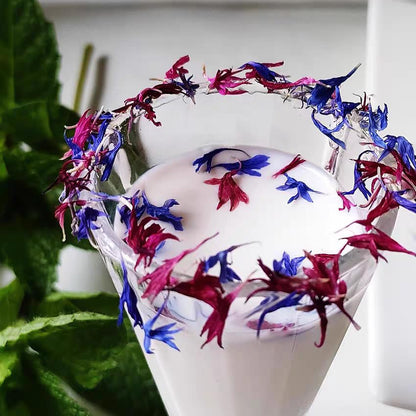 Naturals Brilliant Flower Petal Blend - Edible blend of calendula, blue cornflower and rose petals, all natural, food-grade, dried floral mix for baking, cocktails & garnish