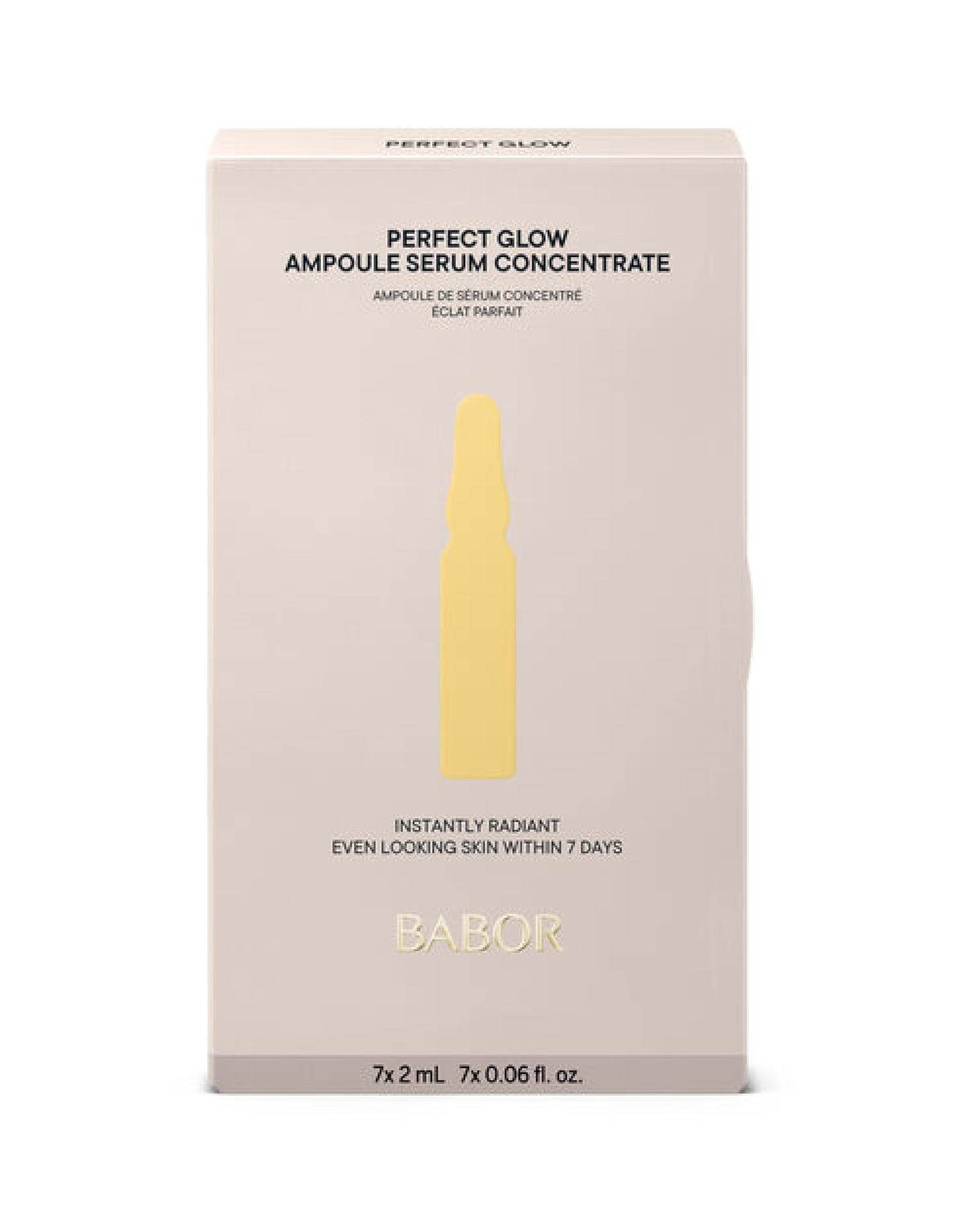 BABOR Perfect Glow Ampoule Serum Concentrates, Perfection Peptide P3 and Glow Pigments to Plump and Even Skin Tone, Brighten and Revitalize Dull and Dry Skin