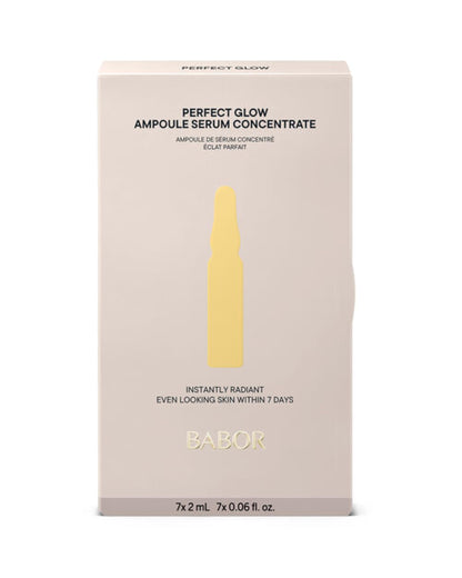 BABOR Perfect Glow Ampoule Serum Concentrates, Perfection Peptide P3 and Glow Pigments to Plump and Even Skin Tone, Brighten and Revitalize Dull and Dry Skin