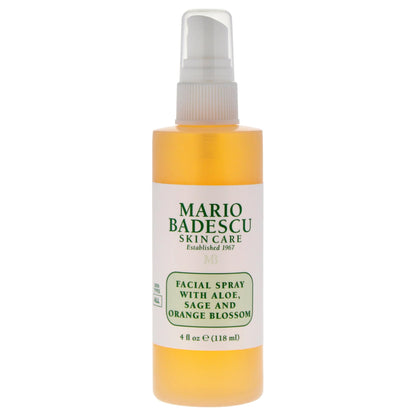 Mario Badescu Facial Spray with Aloe, Sage and Orange Blossom for All Skin Types | Face Mist that Hydrates & Uplifts