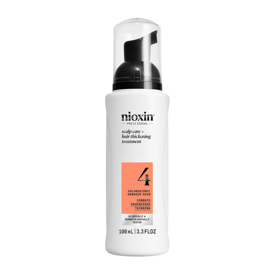 Nioxin System 4 Scalp Care + Hair Thickening Leave-In Treatment for Colored, Dry & Damaged Hair with Progressed Thinning | Maintain Vibrant Color | Nourish & Boost Density with Niacinamide & Biotin