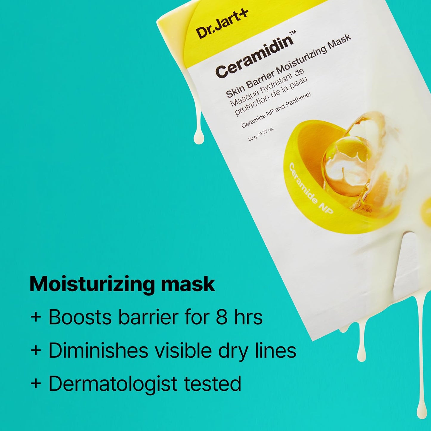 Dr.Jart+ Ceramidin Skin Barrier Moisturizing Korean Face Mask | Sheet Mask | Korean Skin Care