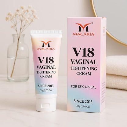 MACARIA V18 Vaginal Tightening Cream for Women – Natural Yoni Rejuvenation & Intimate Firming Cream Gel – Herbal Feminine Tightening for Loose Vagina, INTIMATE Care, pH Balanced, Paraben-Free