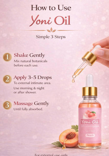 SLT Peach Vaginal Yoni Oil, Tightening Oil for Vag with, Vaginial Tightening Product to Tighten Viginal Muscles for Women