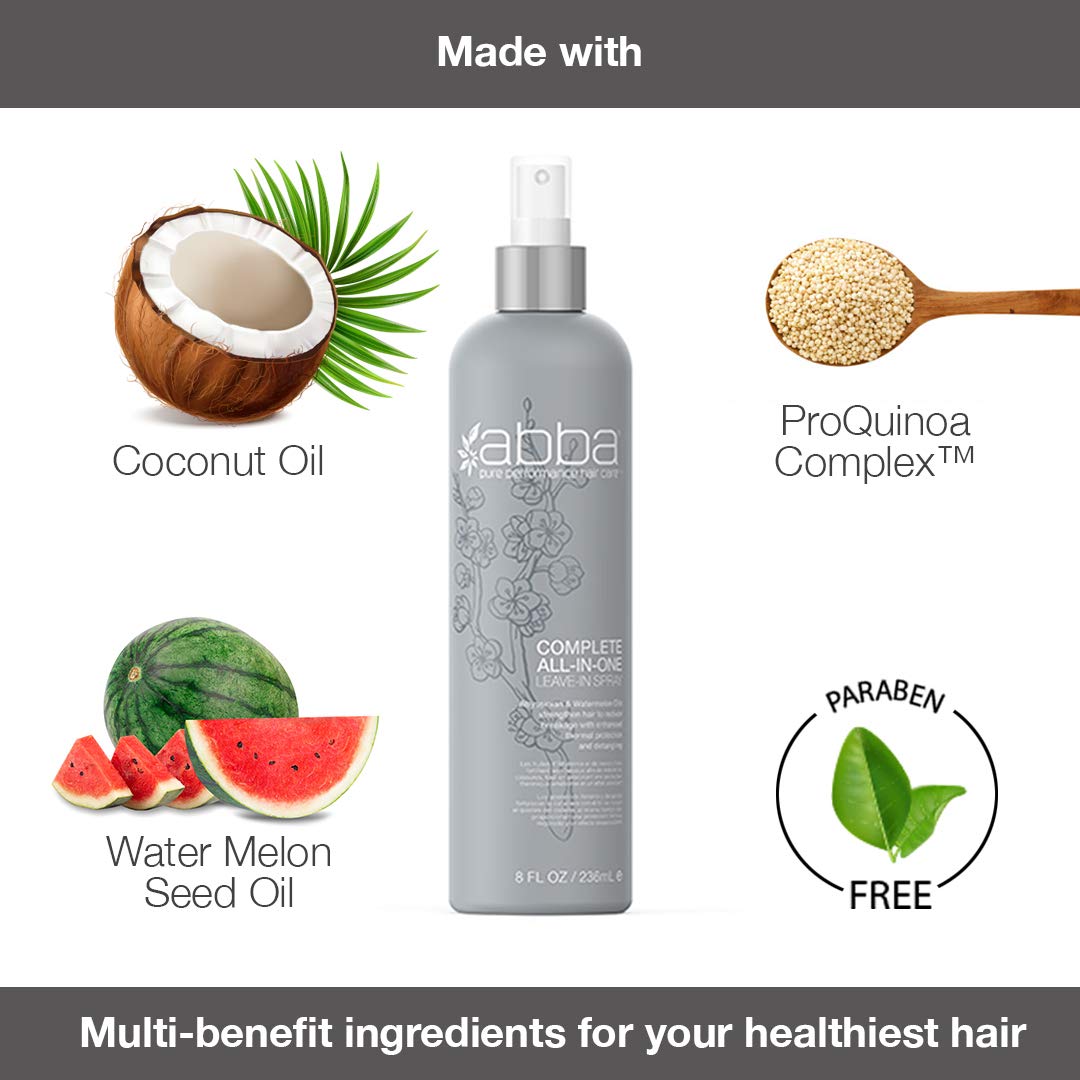 ABBA - Pure Essentials Value Trio – Shampoo, Conditioner & Bonus All-In-One Leave-In Spray