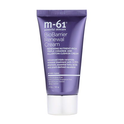 m-61 BioBarrier Renewal Cream | Ultimate Skin Barrier Protection Treatment, Matte Cushion Cream, Triple Ceramide Renewal Barrier Treatment With 1% Allantoin. For Normal to Sensitive Skin - 1.7 Fl Oz