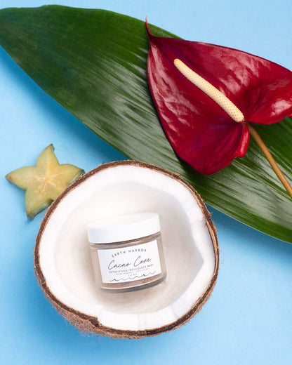 Earth Harbor | CACAO COVE Detoxifying Indulgence Mask - Detoxifies & Clarifies | No GMOs + Natural | Fair Trade Raw Cacao & Ocean Minerals | 2 oz