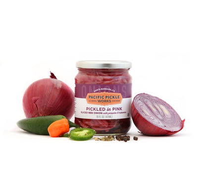 Pacific Pickle Works, Pickled in Pink - Pickled Sliced Red Onions, 16 Fl Oz (Pack of 2)
