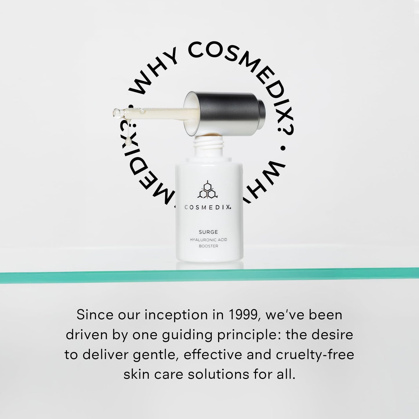 COSMEDIX Surge Hyaluronic Acid Booster Serum – Ultra-Hydrating Face Serum with Vitamin C & Niacinamide – Softens, Brightens & Moisturizes Skin for Fine Lines & Wrinkles – 30 ml / 1 fl oz
