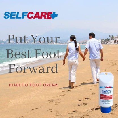 Diabetic Foot Cream For Dry Cracked Feet. Leaves Hands Legs, Feet & Body Smooth Patented Lotion, 5 oz