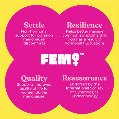 FEM Meno Menopause Supplements for Women - Non-Hormonal Menopause Relief for Hot Flashes & Night Sweats - Hormone Balance Support for Sleep, Mood & Energy - 30 Capsules