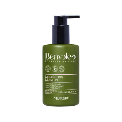 ALFAPARF MILANO Benvoleo Detangling Leave-In for All Hair Types - Clean, Vegan, Sustainable Hair Care - Hair Detangler with Thermal Protection - Sulfate Free - Natural Ingredients - 6.76 FL. Oz.