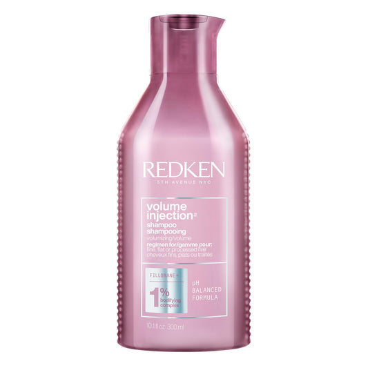Redken Volume Injection Shampoo For Fine Hair - Adds Lift & Body, Volumizing & Detangling Without Weighing Down, Paraben Free