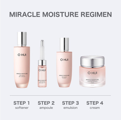 O HUI Miracle Moisture Skin Softener | Milk Lotion Texture | Moisturizes & Softens | Helps Strengthen Skin Barrier | Daily Toner | Ceramide, Glycerin, Panthenol | Glass Skin | All Skin Types | K-Beauty