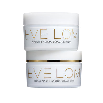 EVE LOM 40th Anniversary Heritage Set - Award Winning Cleansing Balm and Purifying Rescue Mask Bundle - Travel Essentials for Daily Skincare Ritual