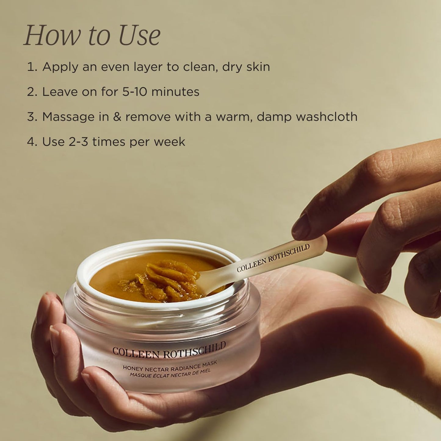 Colleen Rothschild Honey Nectar Radiance Mask – Brightening Vitamin C & Bakuchiol Face Mask with Honey Complex for Glow & Hydration