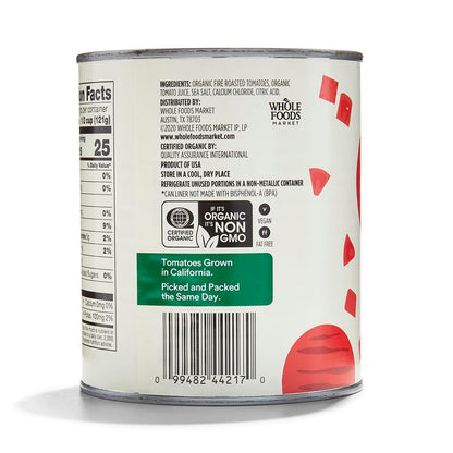 365 by Whole Foods Market, Organic Diced Tomatoes, Fire Roasted, 28 Ounce