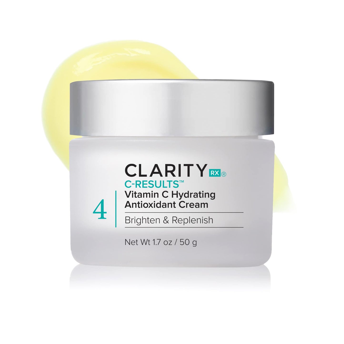 ClarityRx C-Results Vitamin C Hydrating Antioxidant Face Cream, Natural Plant-Based Anti-Aging Facial Moisturizer for Brighter Skin