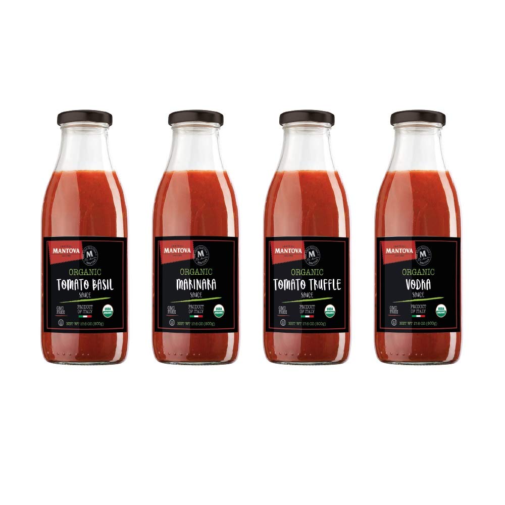 Mantova Italian Tomato Basil Sauce 24 ounce (Pack of 2), 100% Italian Tomatoes, Great Taste