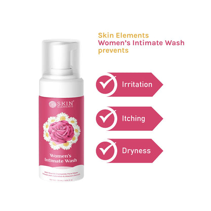 Skin Elements Men's & Women's Intimate Wash Bundle | pH Balanced Foaming Hygiene Wash | Prevents Itching, Irritation & Bad Odor | Pack of 2, 4.05 fl Oz each